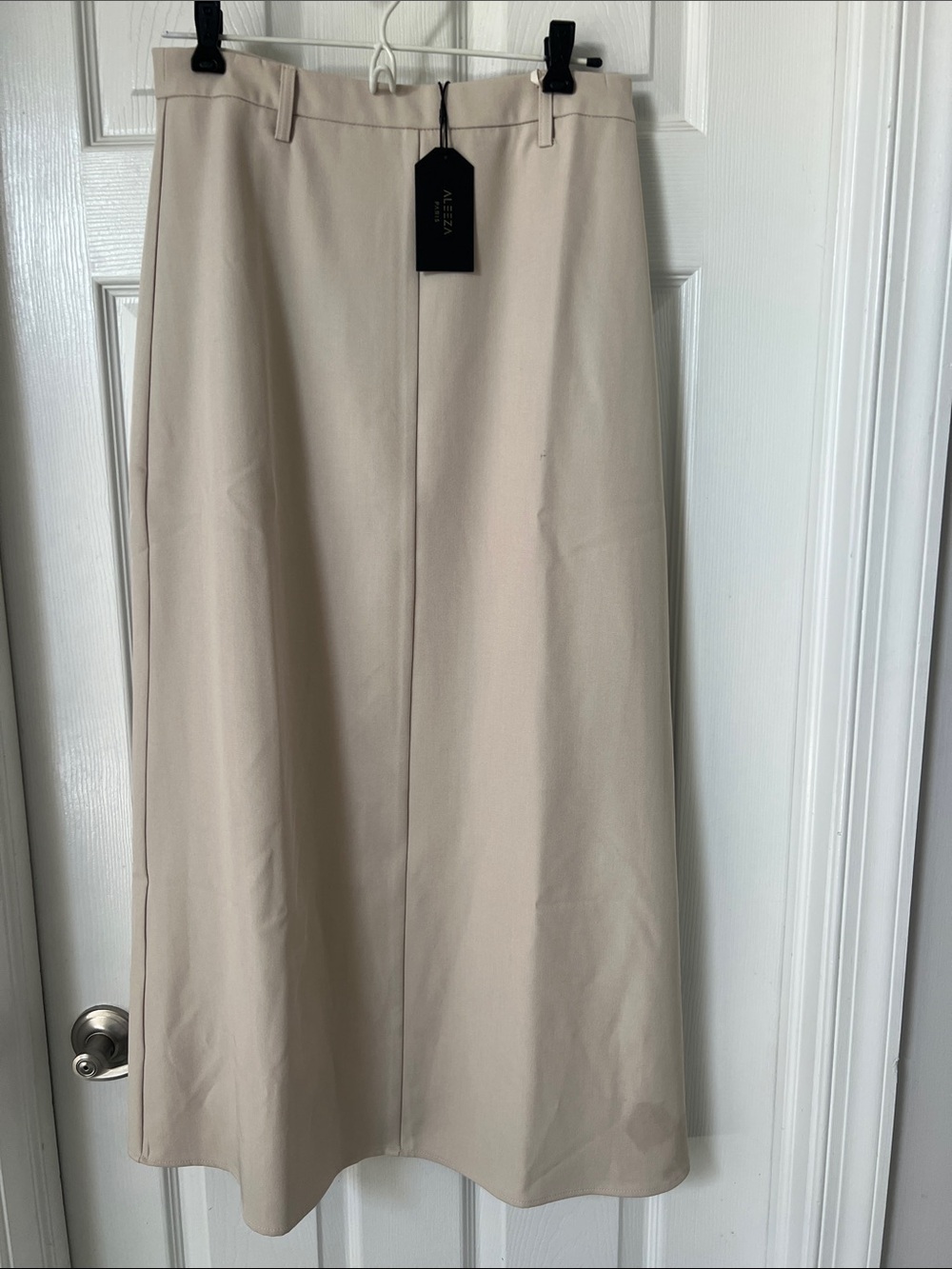 NWT | Aleeza Paris Tan Maxi A-Line Skirt, Size S